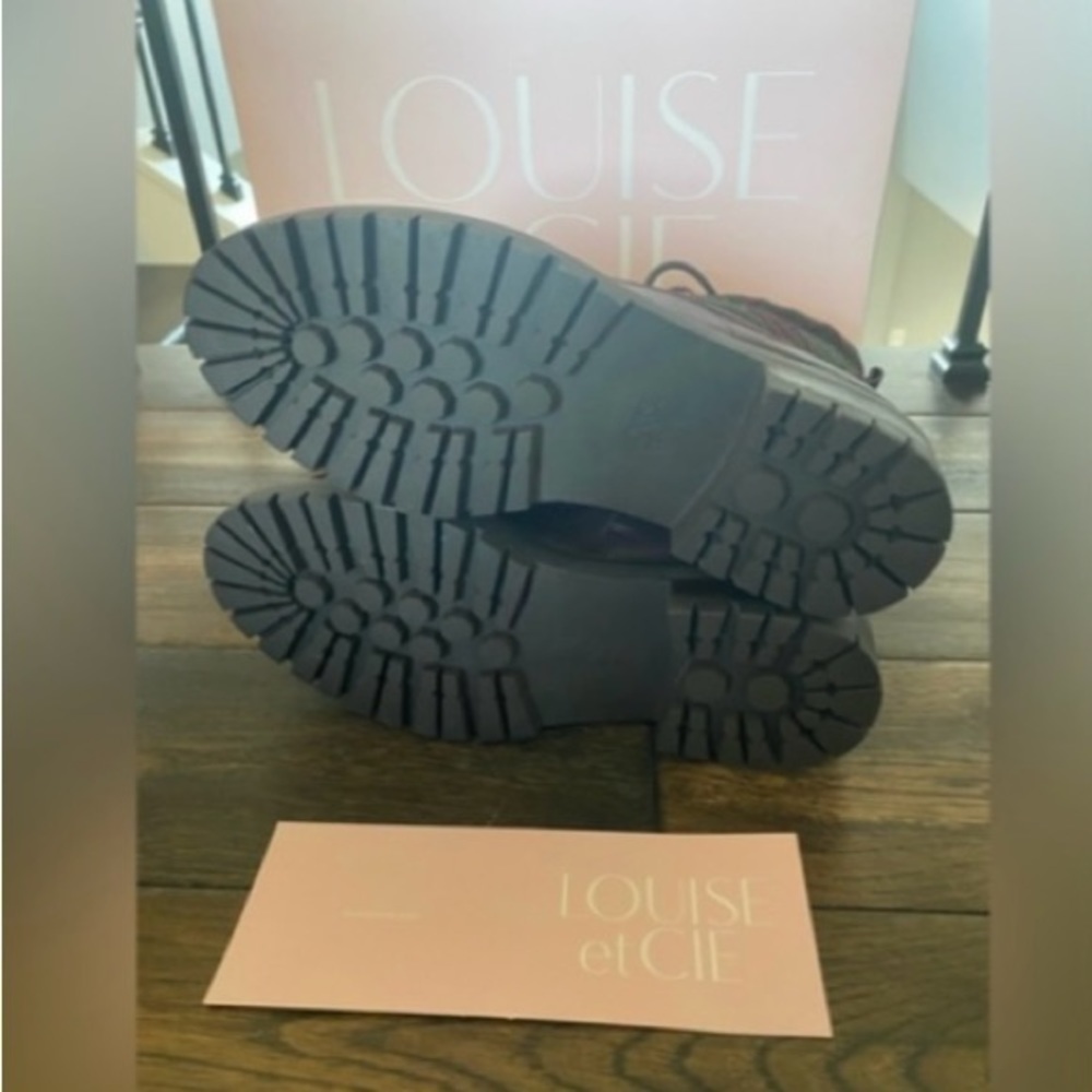 Louise et Cie Sarni Boot Plaid & Brown Platform & Chunky Heel SZ 7 NIB! - Picture 13 of 15